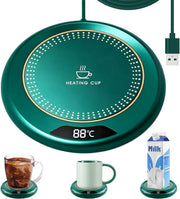 Black USB Coffee Mug Warmer 75°C 3 Temp Touch Control