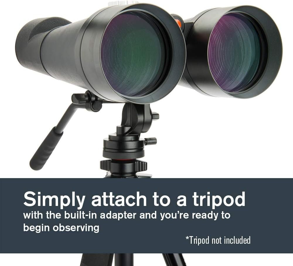25x100 High Power Astronomy Binoculars HD Long Range + Smartphone Adapter