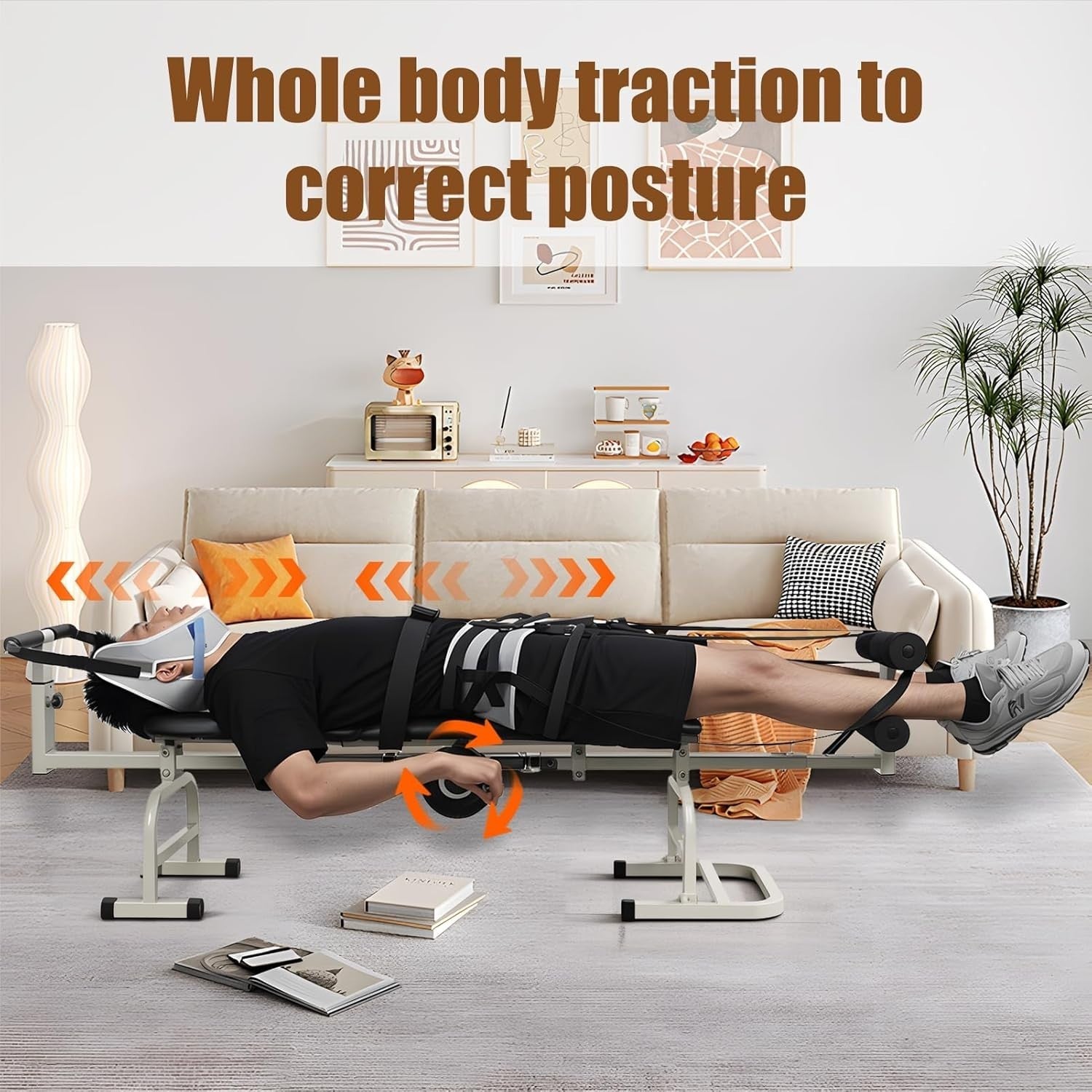 Massage Inversion Traction Table Spinal Decompression Adjustable Back Stretcher
