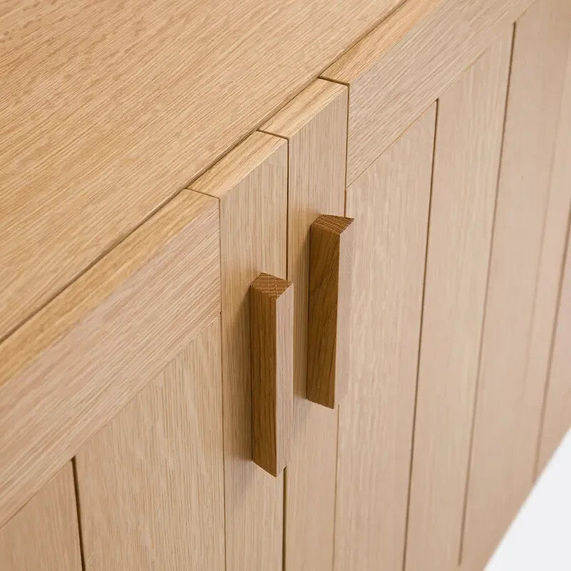 Large Oak 3-Door Sideboard 150cm Soft Close Storage Cabinet FSC Wood