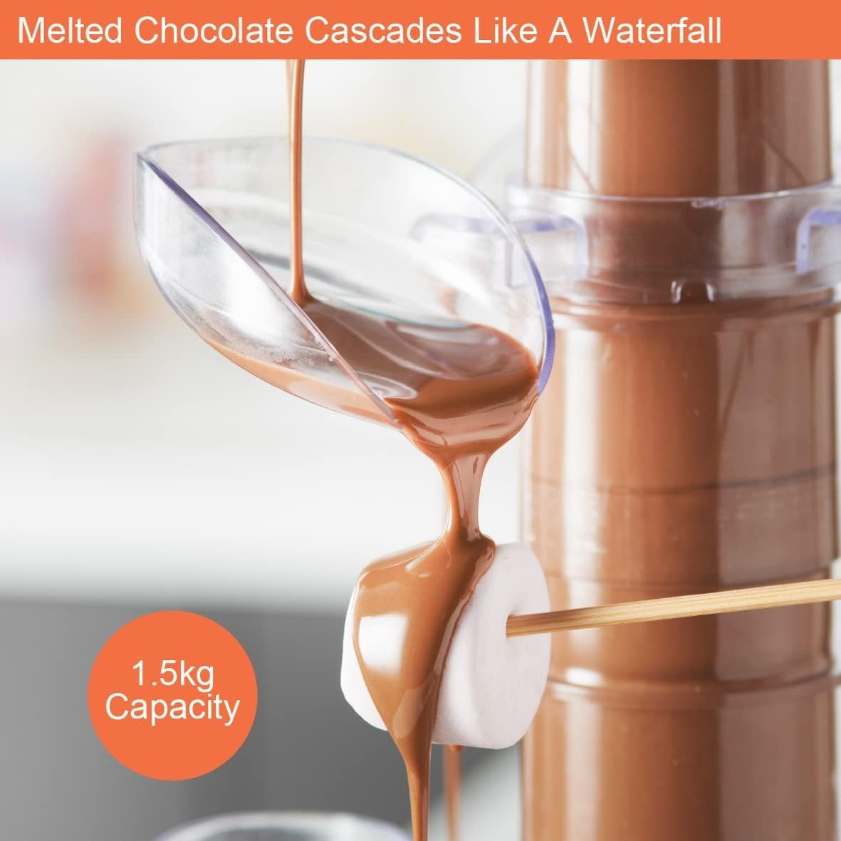 Premium Chocolate Fountain Cascade Party Centrepiece 1KG Red