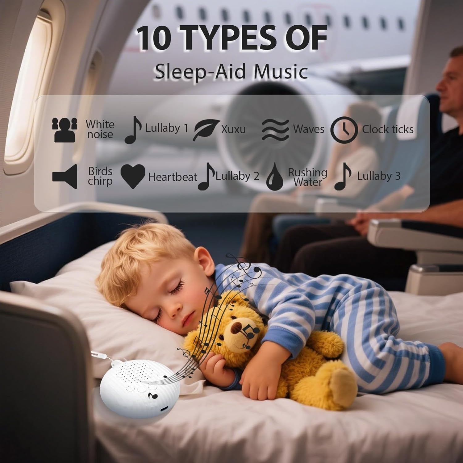 Sleep Machine with White Noise & Automatic Noise Control for Adults & Kids