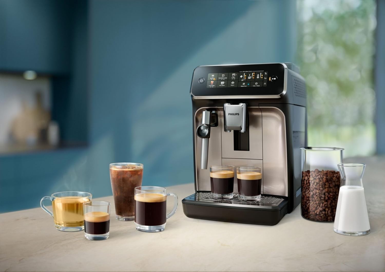 Automatic Bean to Cup Coffee Machine | Milk Frother | Silent Brew | 1.8L Tank