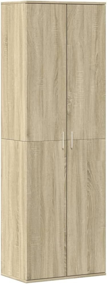 Modern Oak Storage Cabinet 60x35x180cm – 2-Door Tall Cupboard Unit