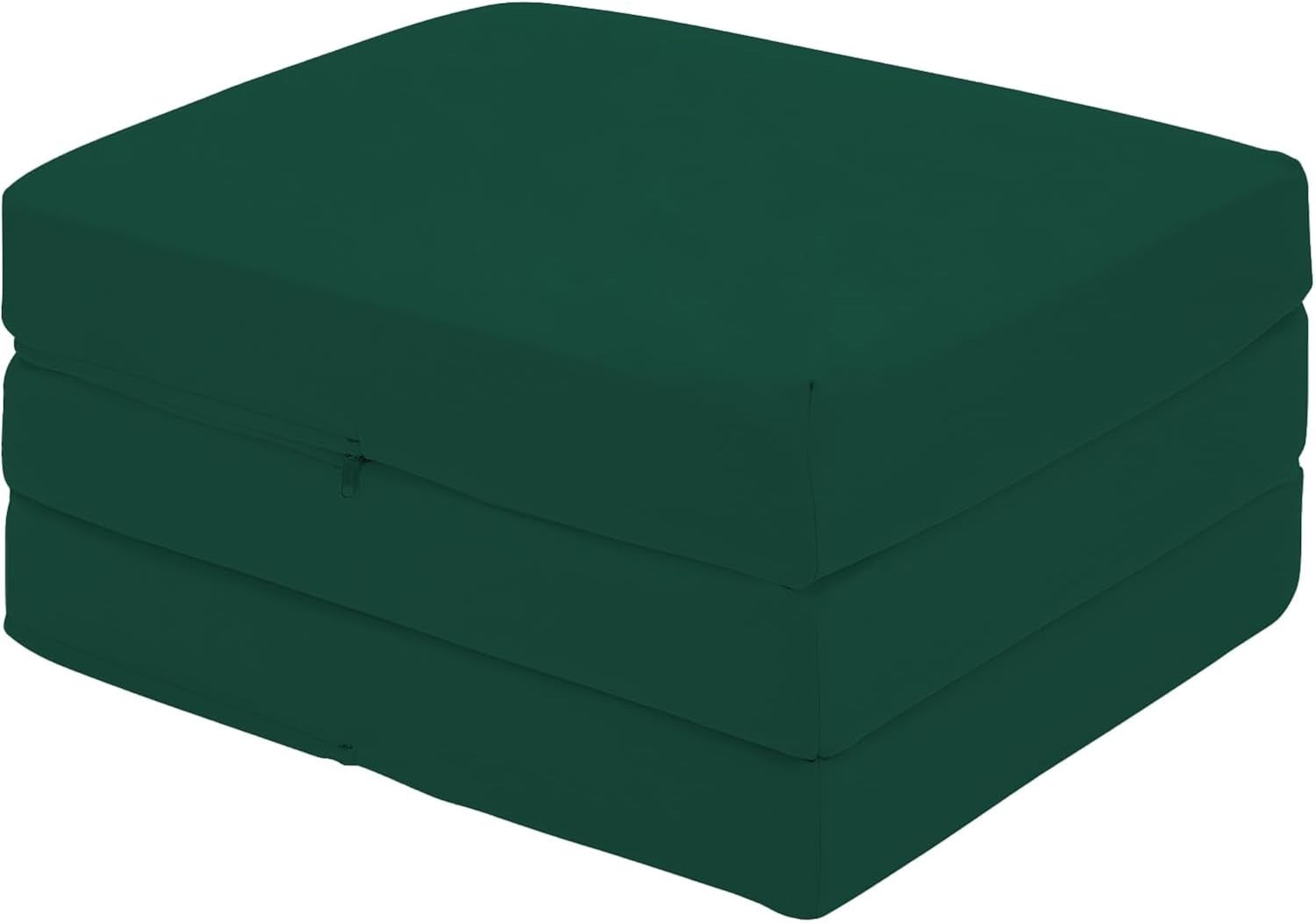 Foldable Foam Futon Mattress Chair Bed for Kids Adults Sleepover Lounge Green