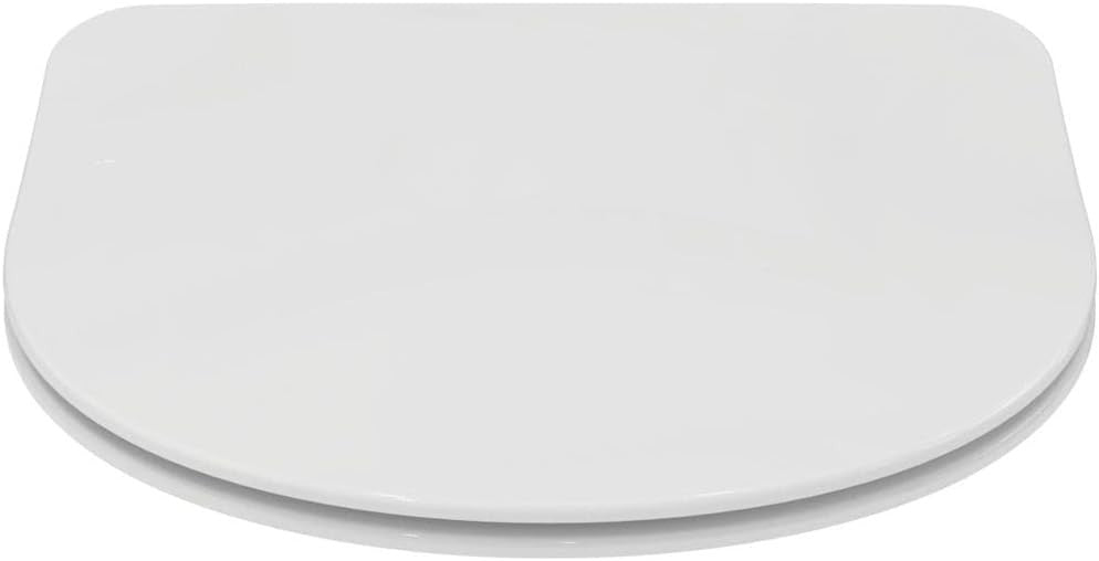 Connect E Toilet Seat Round White | Stainless Steel Hinges | Ideal Standard