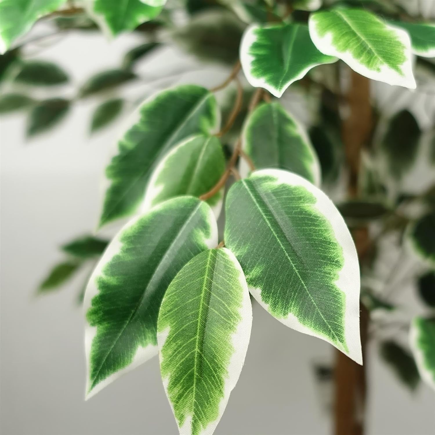 150cm Artificial Two-Tone Variegated Ficus Tree in Pot Indoor Home Garden Decor