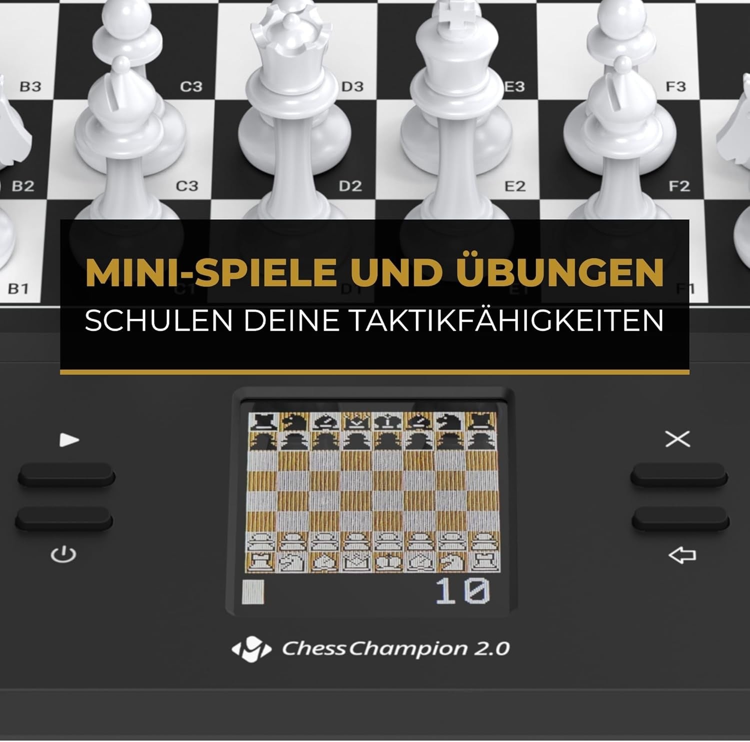Electronic Chess Trainer Board with Tips, Move Suggestions & Mini Games