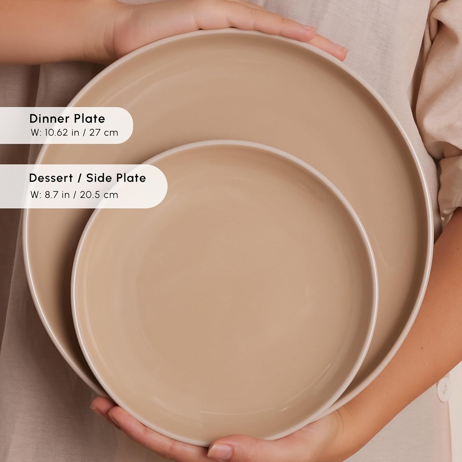 36 Piece Stoneware Dinner Set for 8 Plates Bowls Pasta Dishwasher Safe