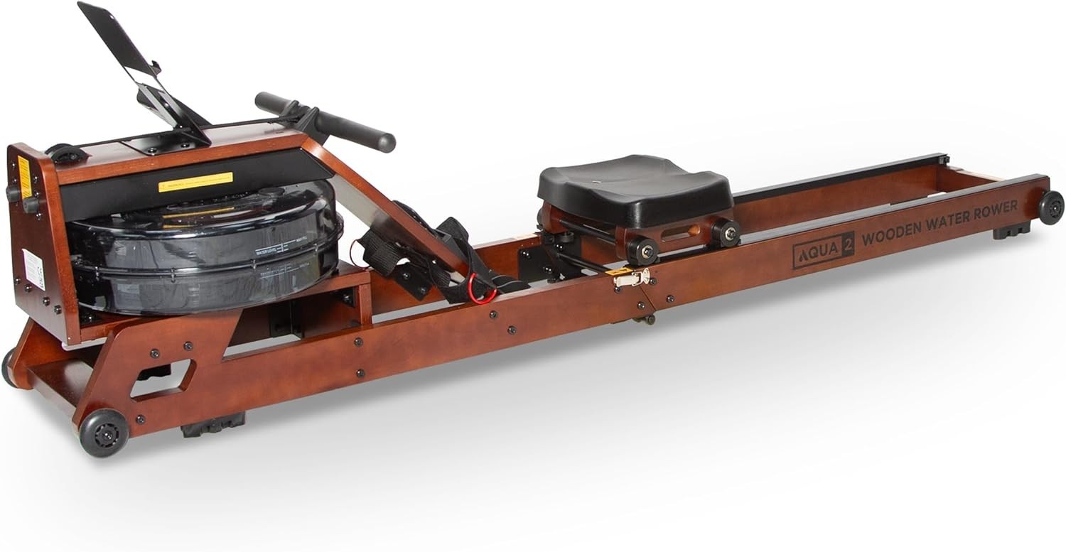 Foldable Water Rowing Machine Hydro Resistance LCD Bluetooth Home Rower 150KG