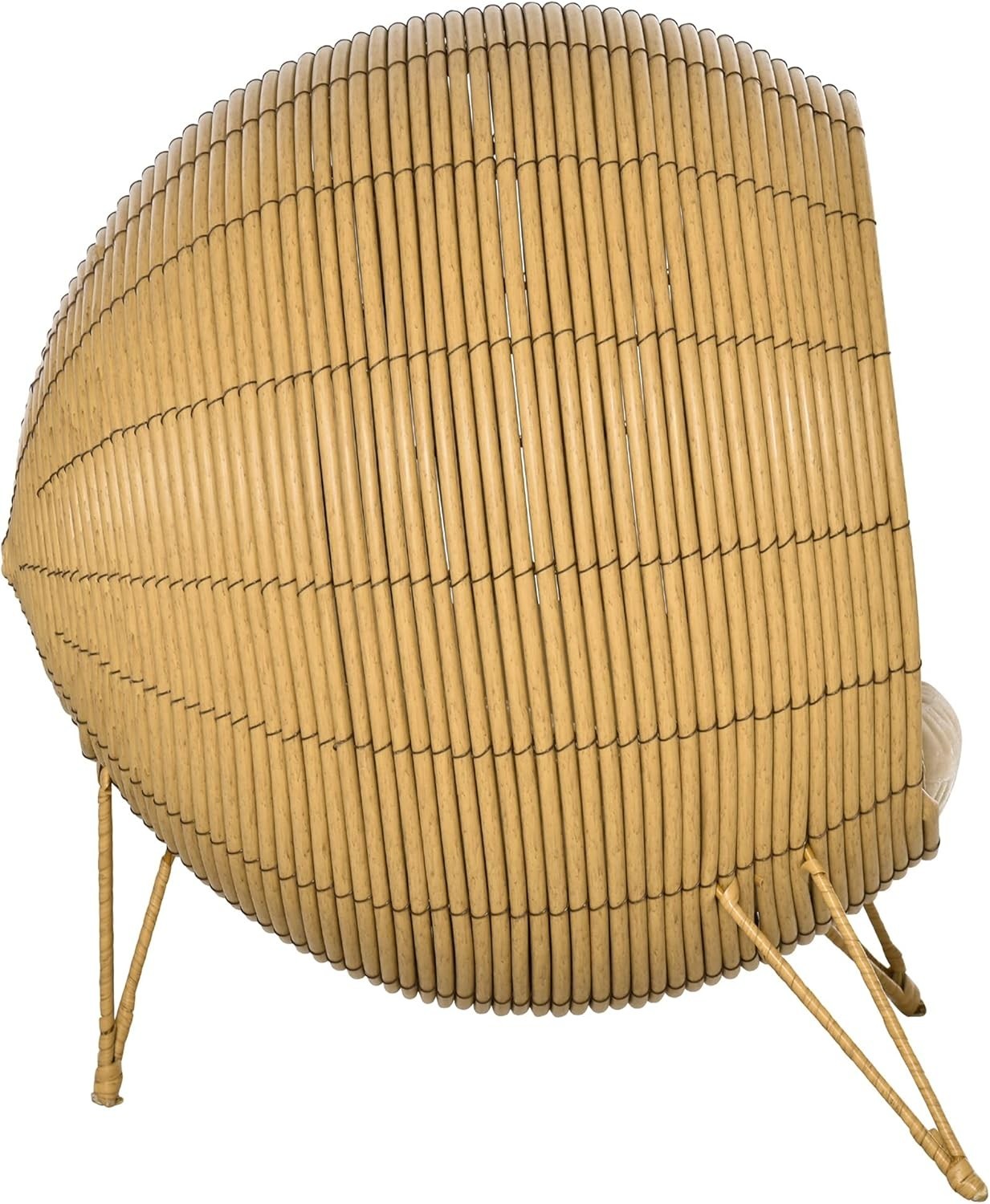 Elevated Wicker Cat Bed Rattan Pet Cave House w Cushion 52cm
