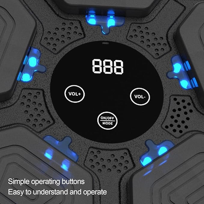 Music Boxing Machine Wall Mounted Bluetooth Punch Pad LED Training Game