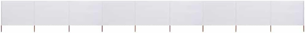 9 Panel White Sand Windbreak Screen 1200x160cm Outdoor Folding Privacy Barrier