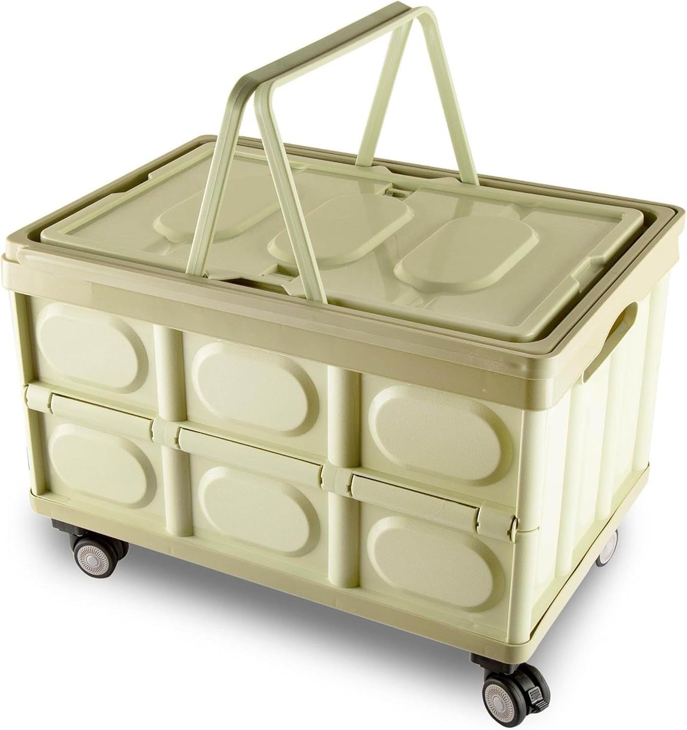 65L Foldable Trolley Cart – Portable Crafting, Camping & Shopping Wagon