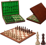 48cm Inlaid Wooden Chess Set with Weighted Staunton Pieces & Storage Box
