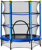 4.6FT Kids Trampoline with Safety Net Indoor Outdoor Ages 3-10