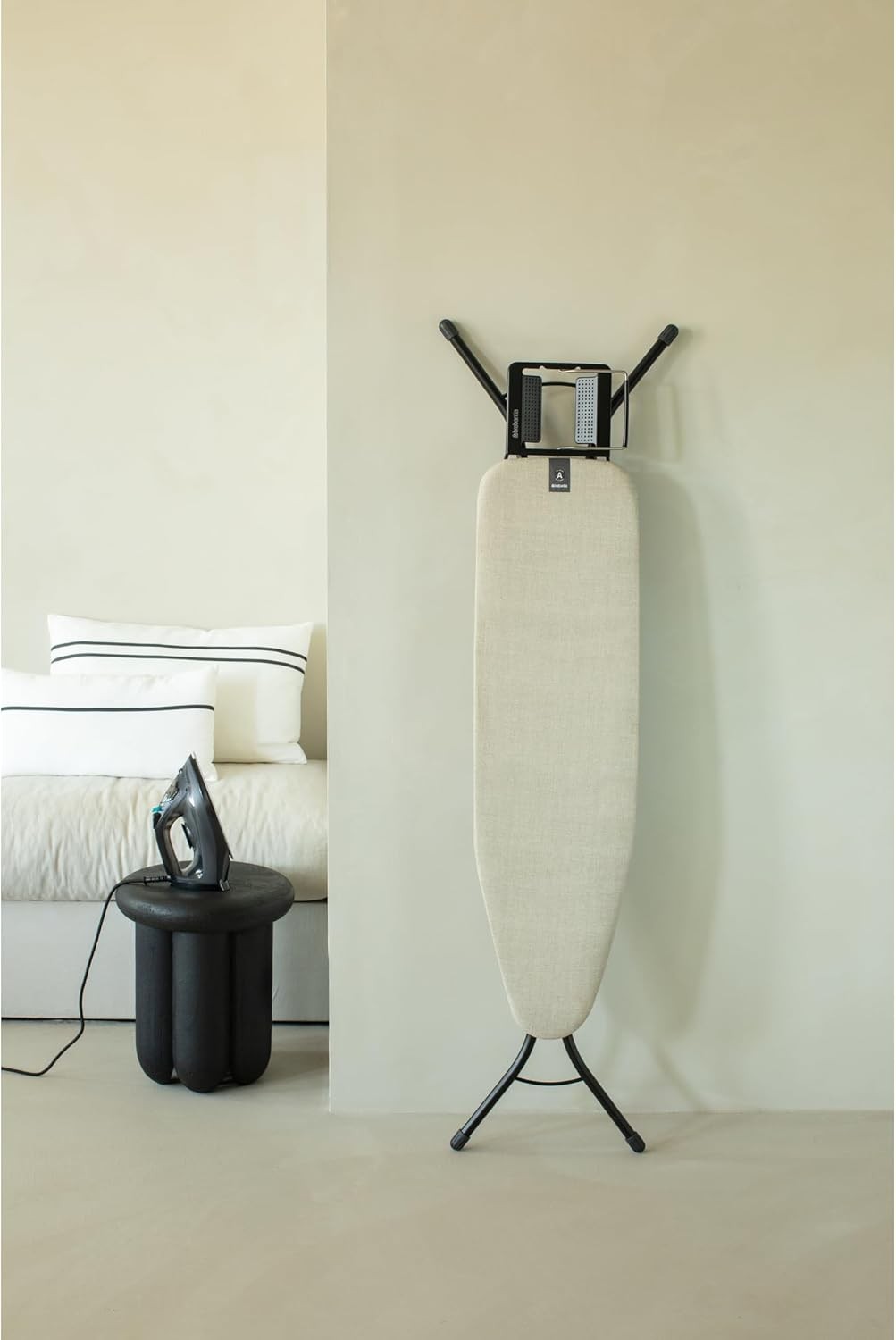 Compact Ironing Board 110x30cm Adjustable Height Stable Steam Iron Rest