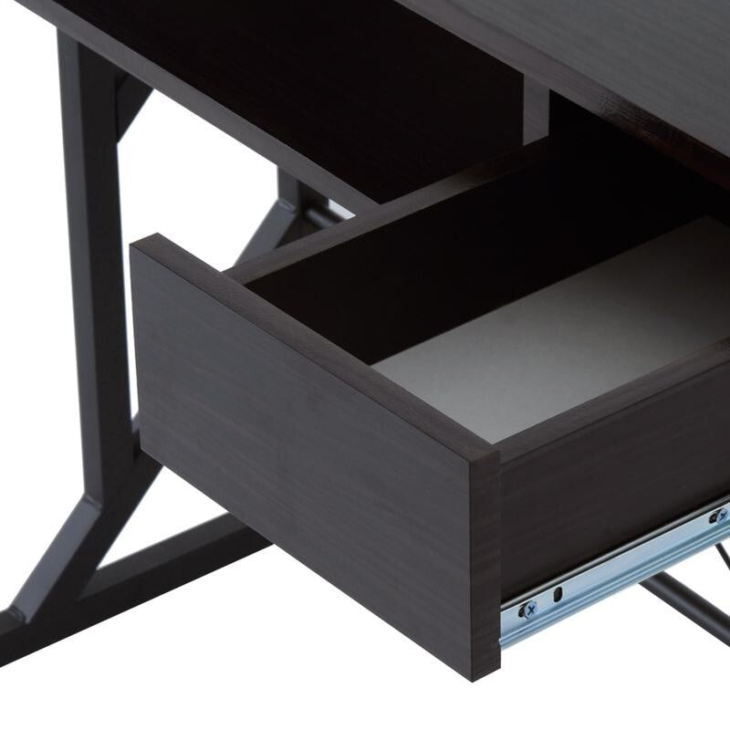 PC Computer Desk with Keyboard Tray & Storage – Home Office Table