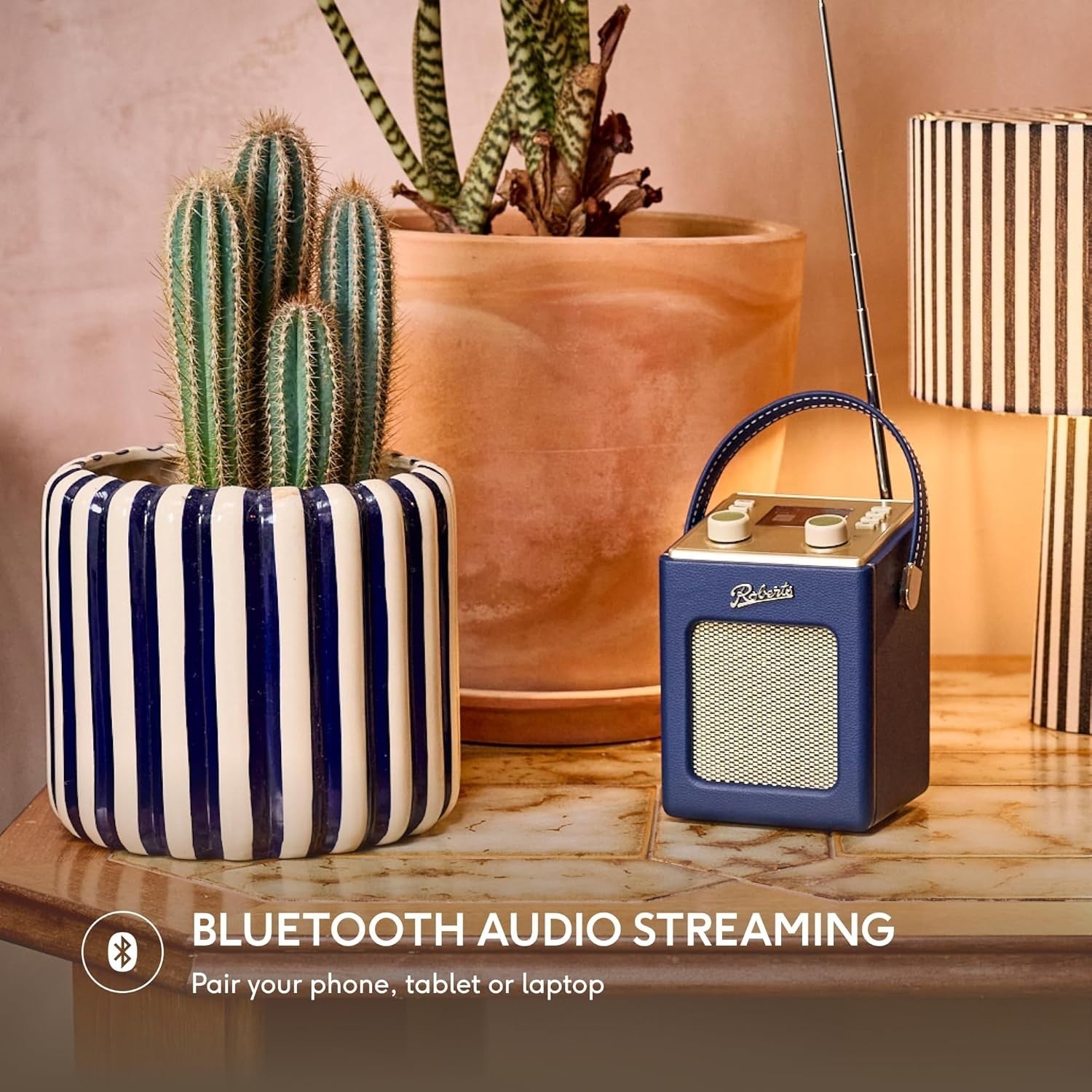 Portable DAB+/FM Radio with Bluetooth, Dual Alarms & Retro Sound