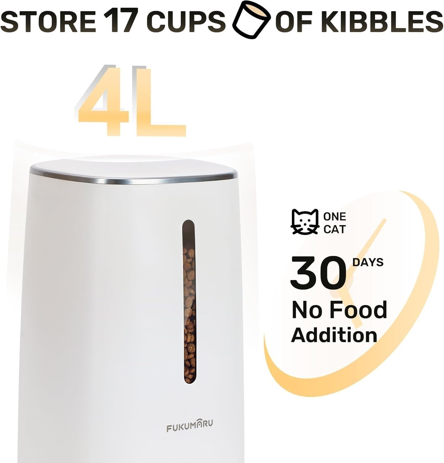 WiFi Automatic Pet Feeder 2 Bowls 4L App Control Food Dispenser Timer
