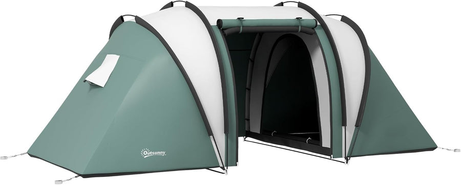 4-5 Person Family Tunnel Tent 3000mm Waterproof 2 Bedroom