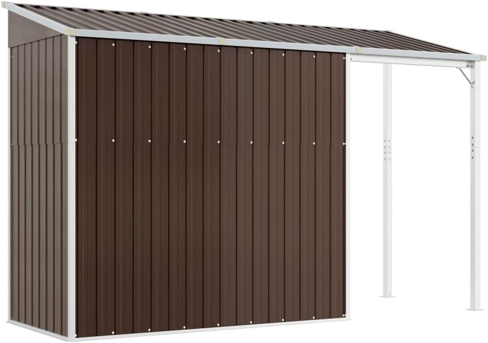 Metal Garden Shed Outdoor Tool Firewood Bike Storage 277x111x181cm