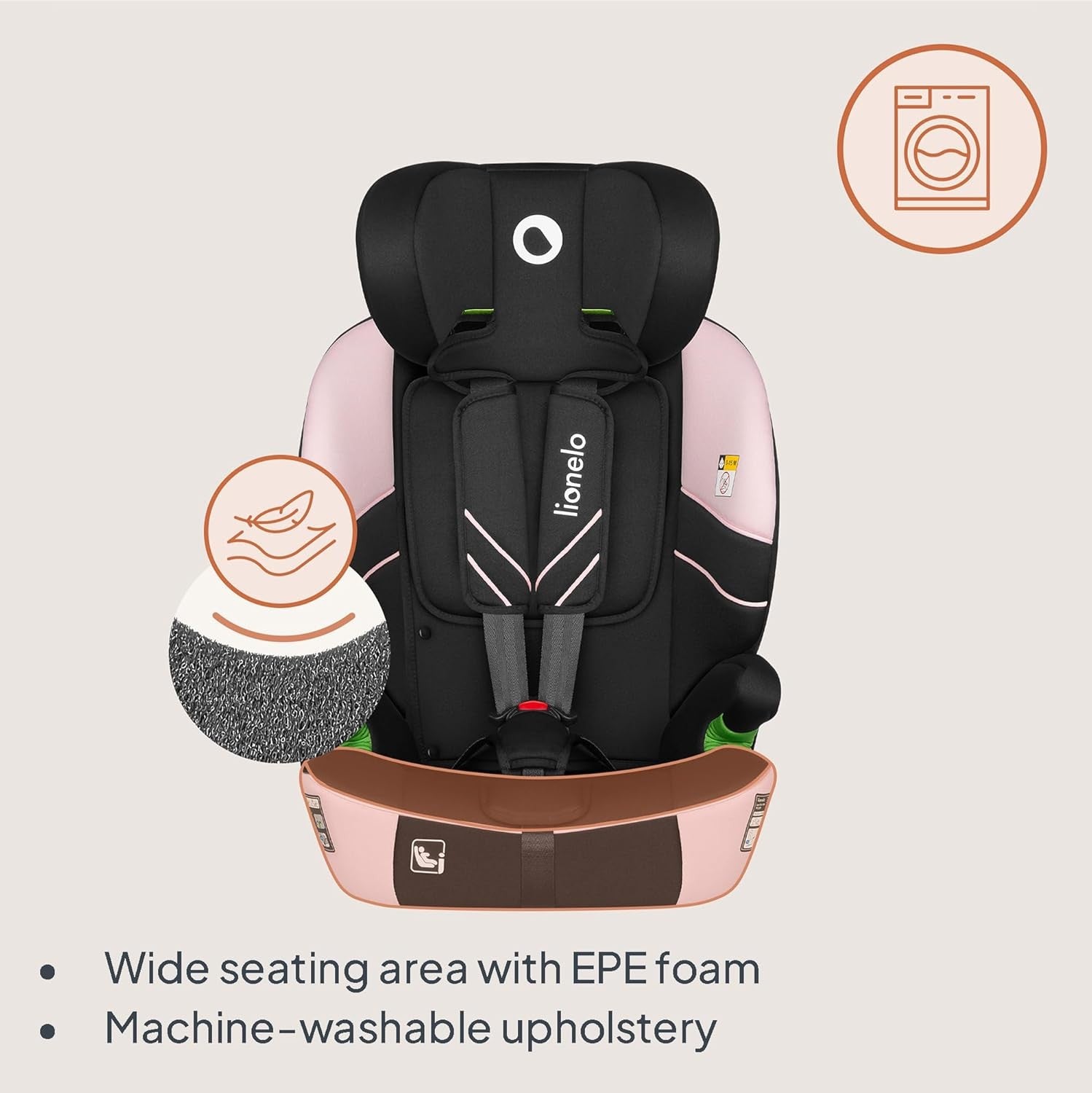 ISOFIX Child Car Seat 12 Months–12 Years Side Impact Adjustable Headrest