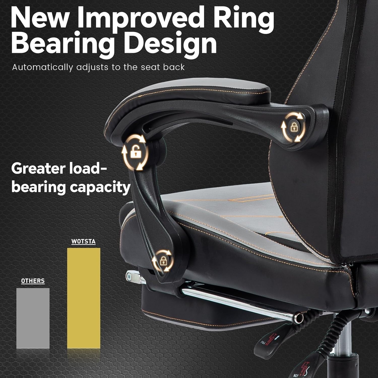 Ergonomic Gaming Chair w/Footrest, Massage Lumbar, High Back Swivel Office Desk