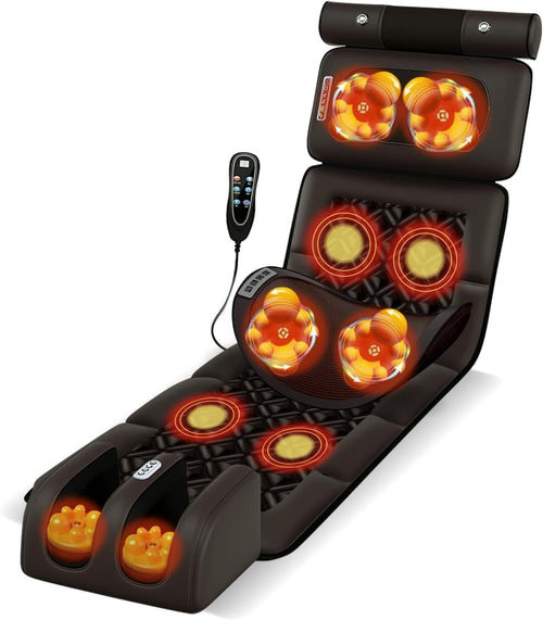 Full Body Electric Massage Mat with Heat Shiatsu Neck Back Foot Relaxation