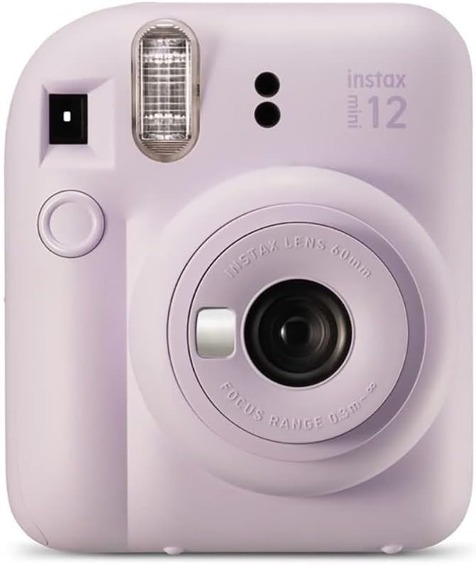 Instant Camera with 20 Shot Film Pack Selfie Mirror Purple Camera