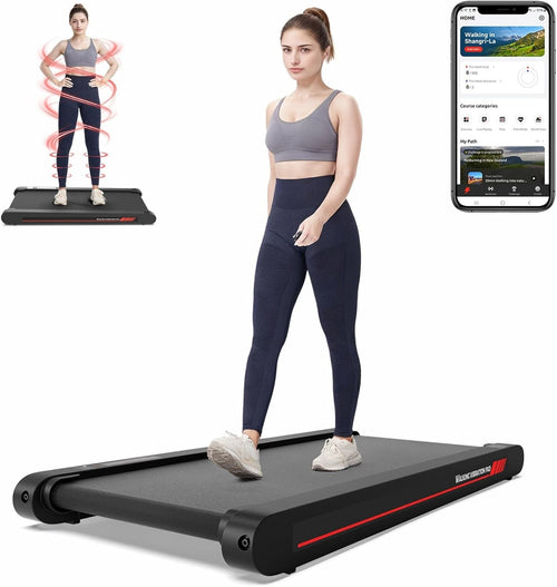 4-in-1 Vibration Walking Pad Under Desk Treadmill with Incline & App