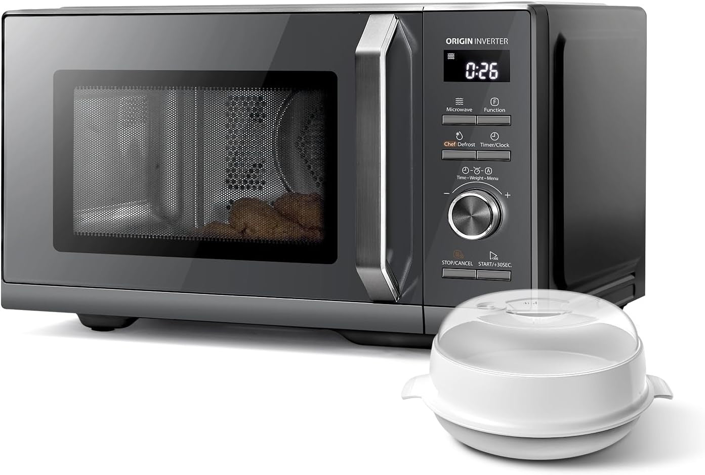 26L 900W Air Fry Microwave Oven 6-in-1 Convection Grill
