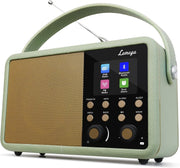 DAB+ Digital Radio Bluetooth Alarm Clock 60 Presets Green