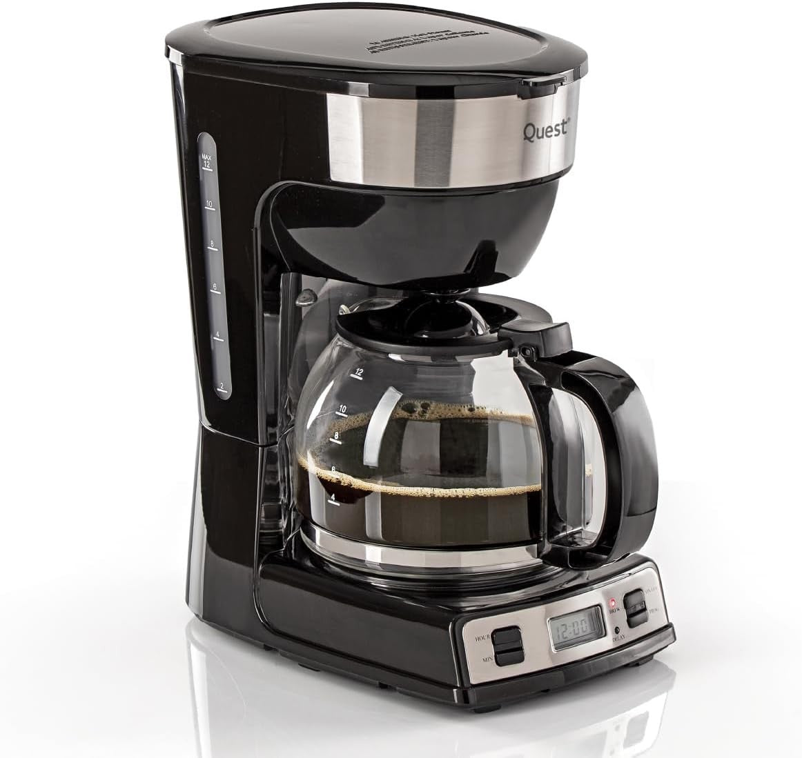 Digital Filter Coffee Machine 1.5L 12 Cup Timer Keep-Warm Anti-Drip 900W