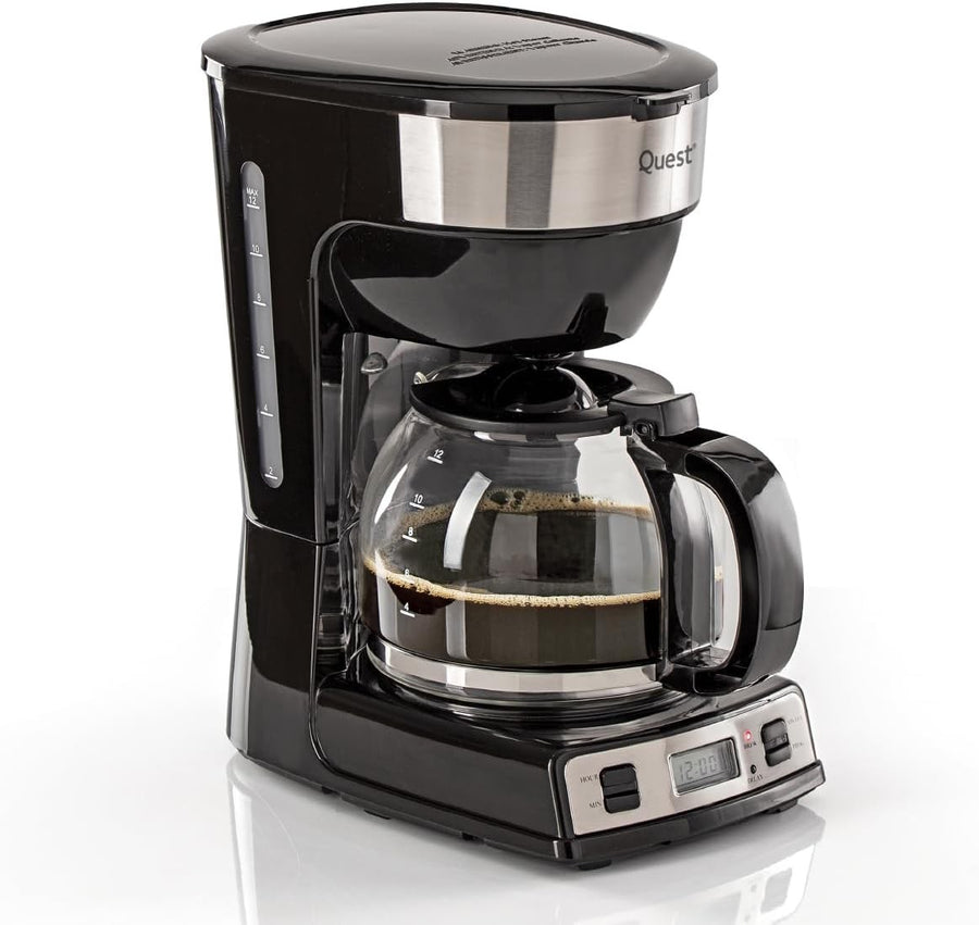 Digital Filter Coffee Machine 1.5L 12 Cup Timer Keep-Warm Anti-Drip 900W
