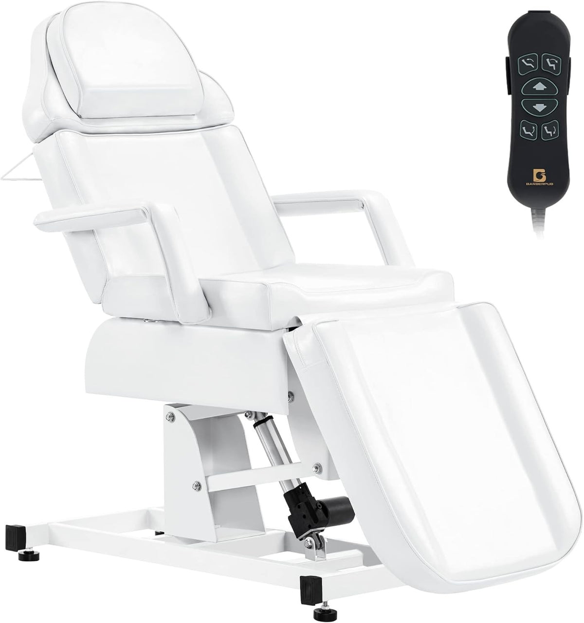 Fully Electric 3-Motor Beauty Massage Bed Facial Lash Tattoo Adjustable White