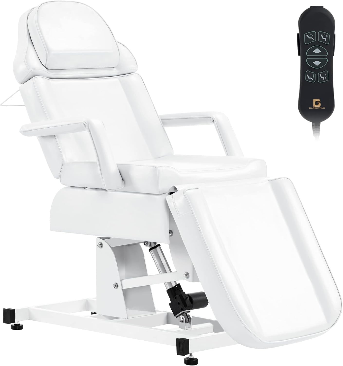 Fully Electric 3-Motor Beauty Massage Bed Facial Lash Tattoo Adjustable White
