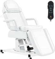 Fully Electric 3-Motor Beauty Massage Bed Facial Lash Tattoo Adjustable White