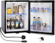 12V Mini Fridge 30L Campervan Portable Silent Black Lockable Reversible