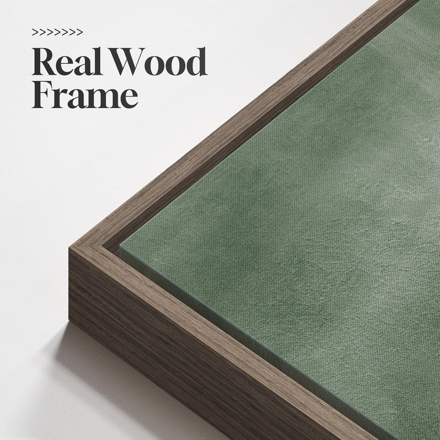 Framed Sage Green Abstract Wall Art 30x30in Modern Canvas Print