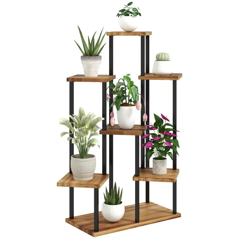 7-Tier Corner Plant Stand – Tall Indoor/Outdoor Tiered Display Rack