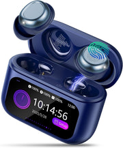 Bluetooth 5.4 Sleep Earbuds 48H Battery IP7 Waterproof HiFi Stereo Blue