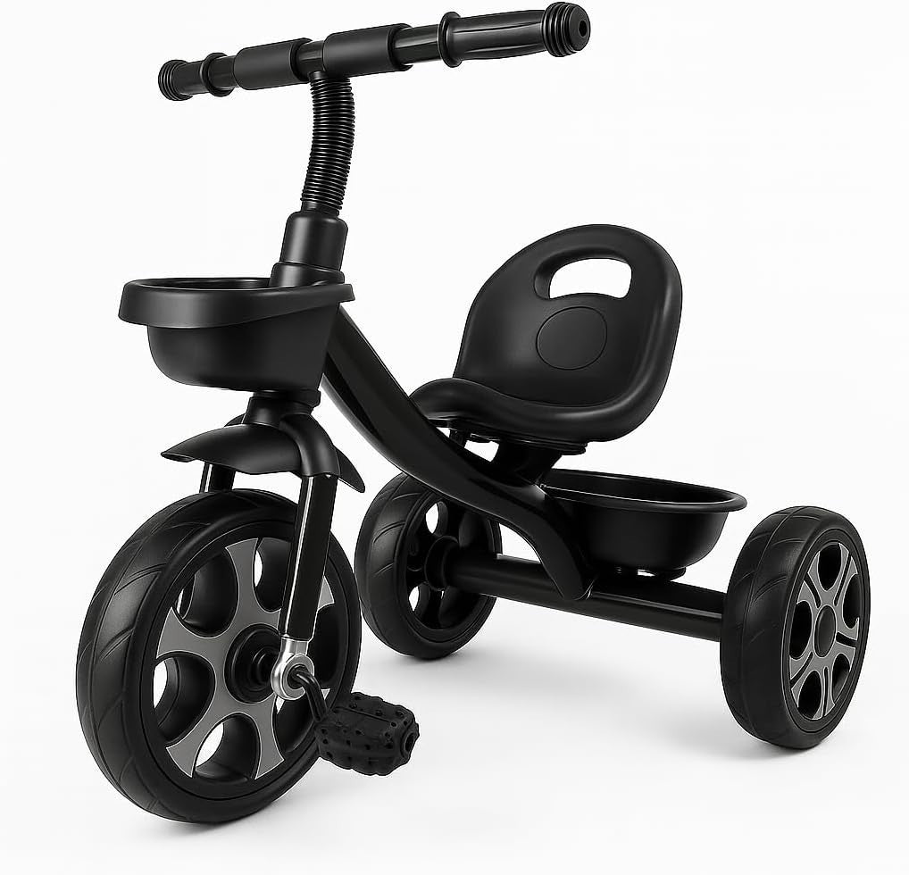 Kids Tricycle Toddler Trike Push Bike Ride On 18 Months to 6 Years Black