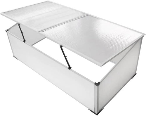 Cold Frame Mini Greenhouse 110x55x41cm | UV-Resistant Polycarbonate & Aluminium