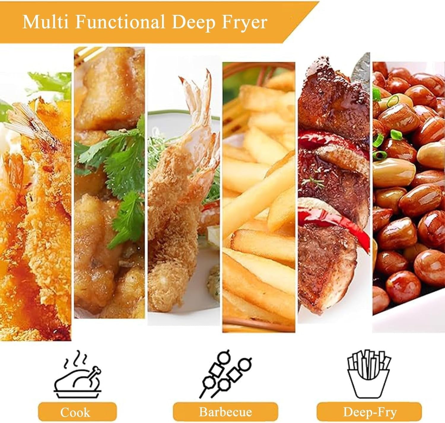 8L Gas Deep Fat Fryer Stainless Steel Countertop LPG Basket Lid