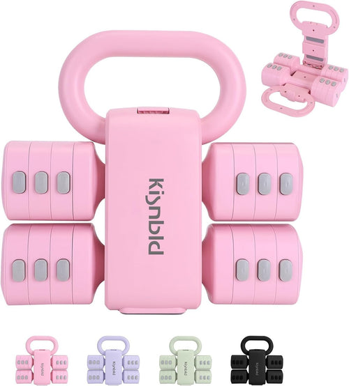 4-in-1 Adjustable Dumbbell Set 2–5LB Fast Adjust Non-Slip Weights Women