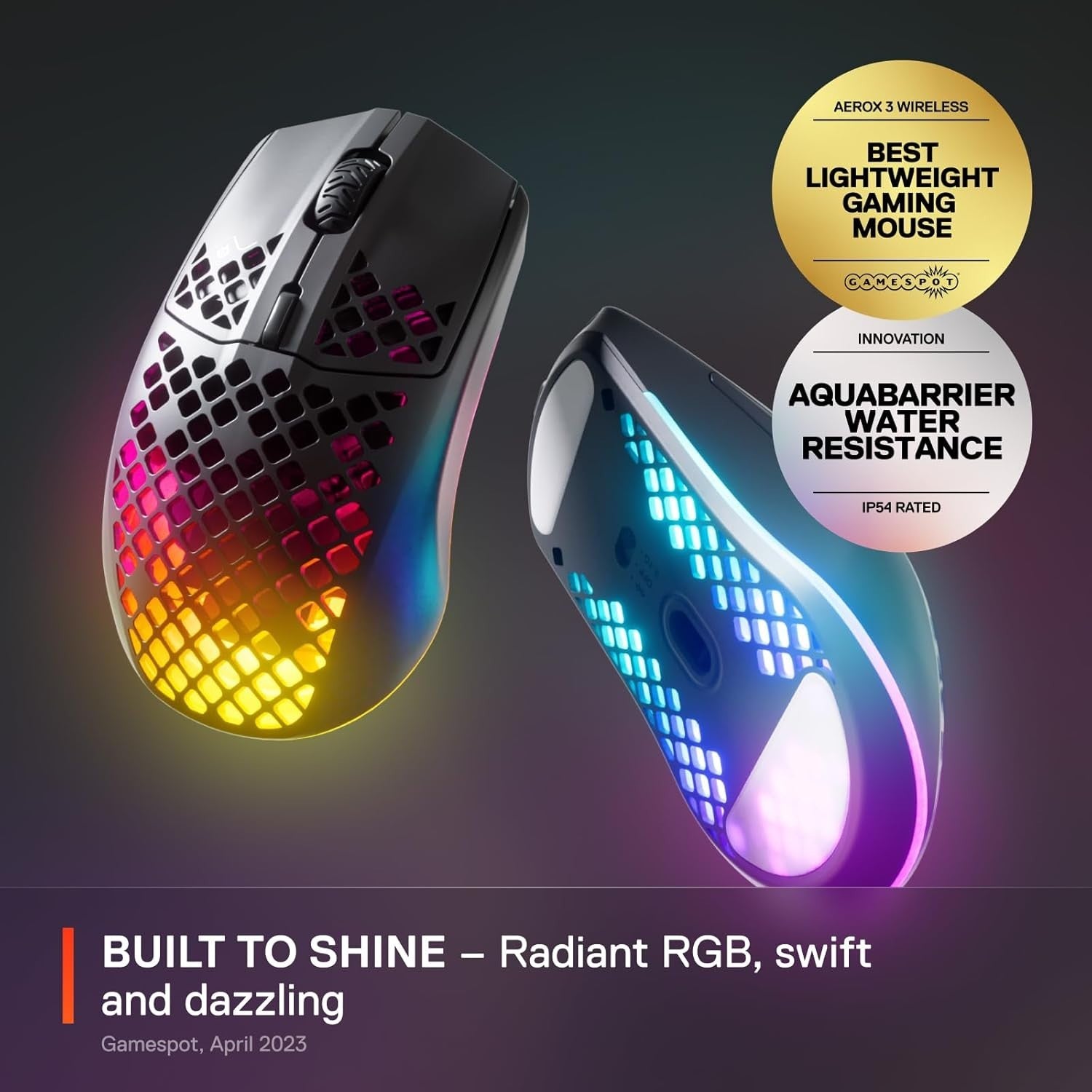 Wireless Gaming Mouse Ultra Lightweight RGB 18000 DPI Bluetooth 2.4G PC