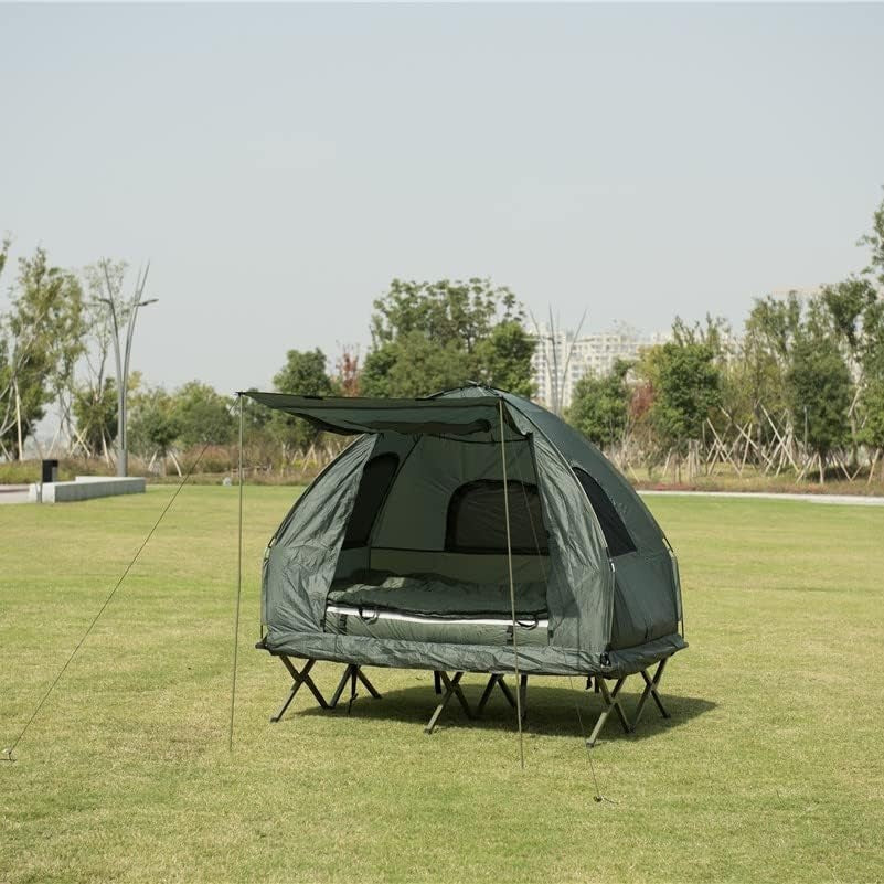 2-Person Waterproof Camping Tent Bed with Air Mattress & Sleeping Bag