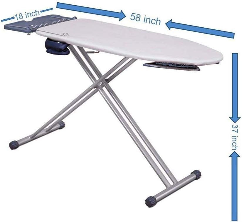 Extra Wide Ironing Board Shoulder Wings Height Adjustable Heavy Duty 160x56cm