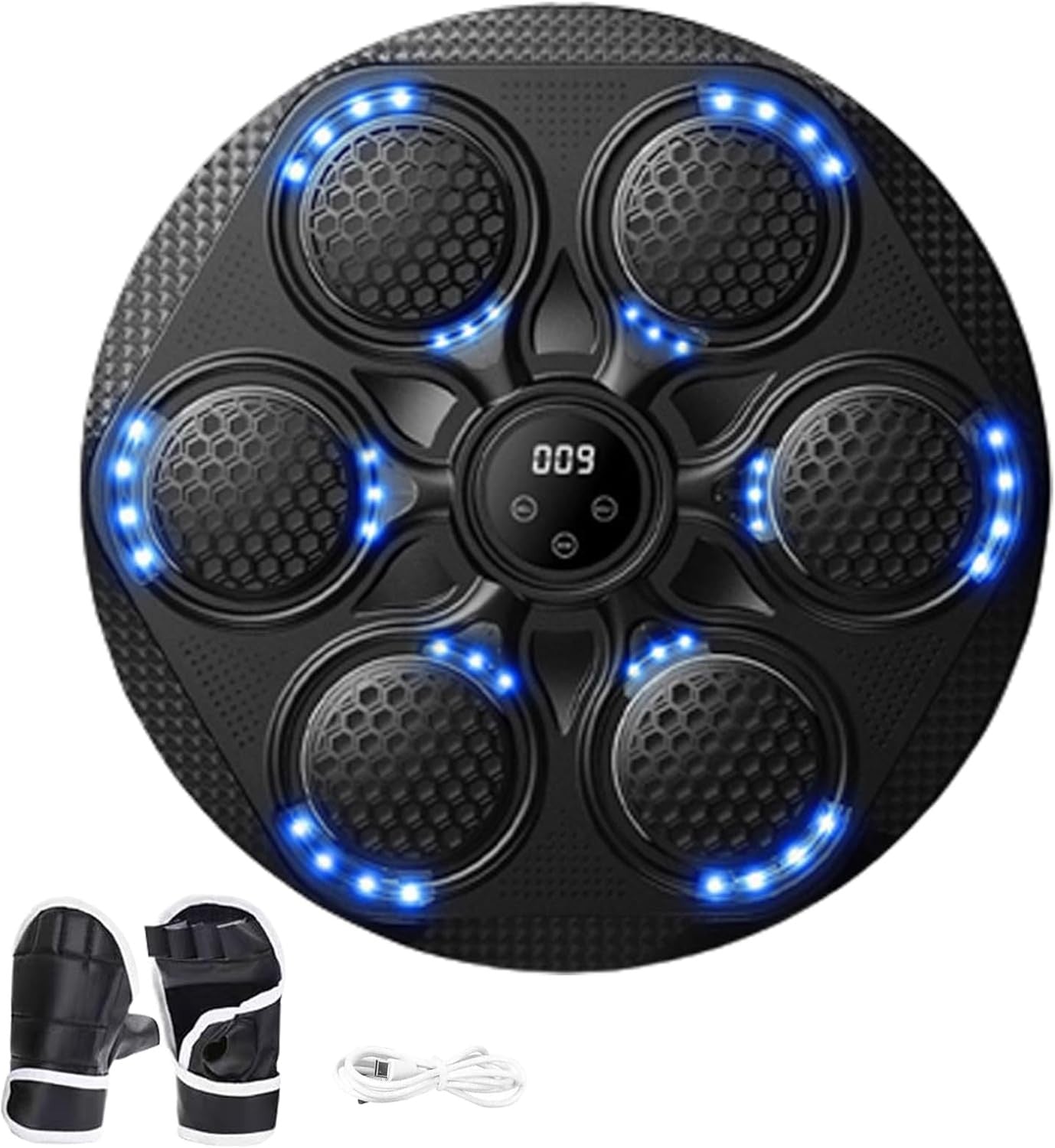 Music Boxing Machine Bluetooth LED Wall Mount Punch Trainer Home Gym